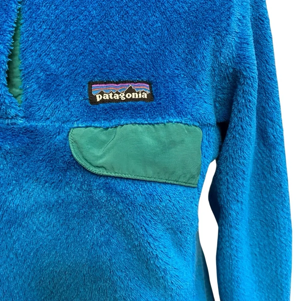 Patagonia Re-Tool Snap T Fleece Pullover PolarTec Thermal Blue Green Size S - Picture 4 of 14